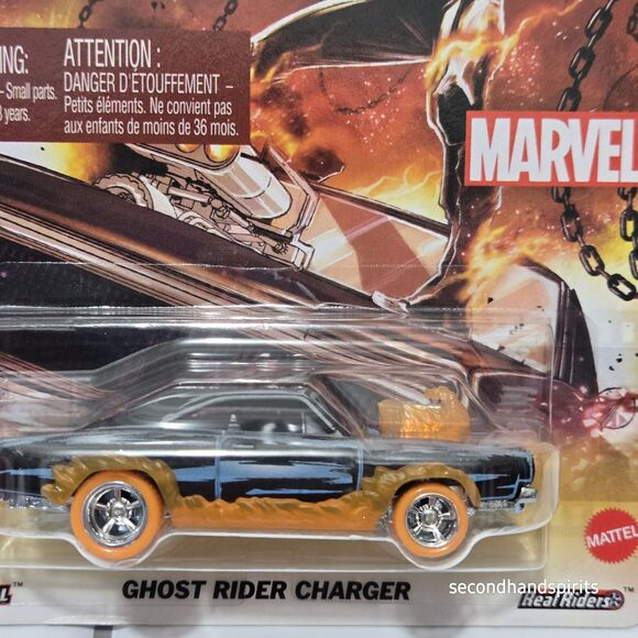 Hot Wheels Premium Pop Culture Marvel Ghost Rider Charger - Picture 2 of 3